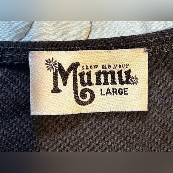 SHOW ME YOUR MUMU Scoop Neck Long Sleeve Curved Hem Tunic Top Sz L - Picture 8 of 10